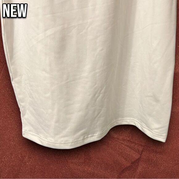 NWOT Spaghetti Straps White Bodycon Slip Dress – Size Small - Picture 6 of 6